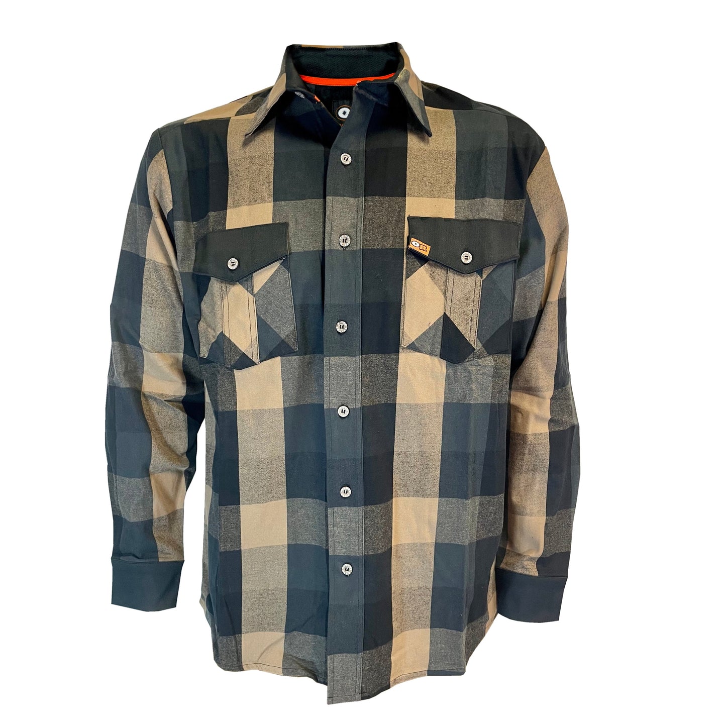 OR® Billy Relax fit Stretch Cotton Suede Plaid Mens Shirts